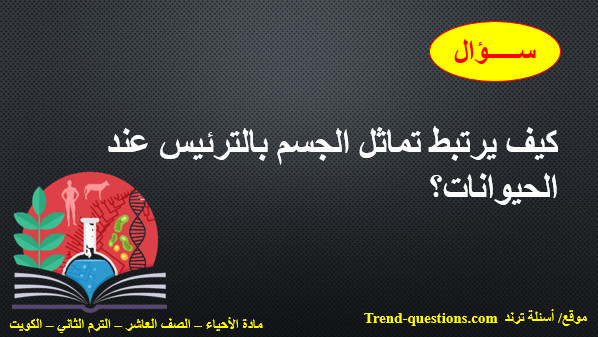 كيف يرتبط تماثل الجسم بالترئيس عند الحيوانات؟