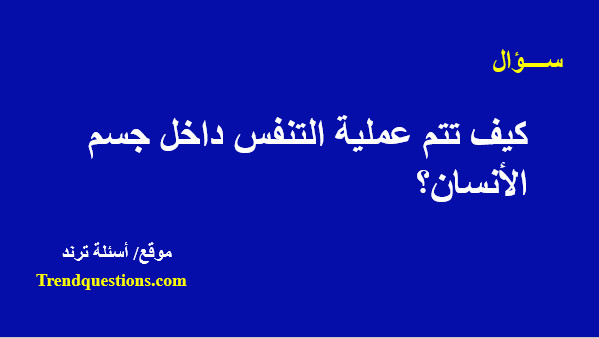 كيف تتم عملية التنفس داخل جسم الأنسان؟